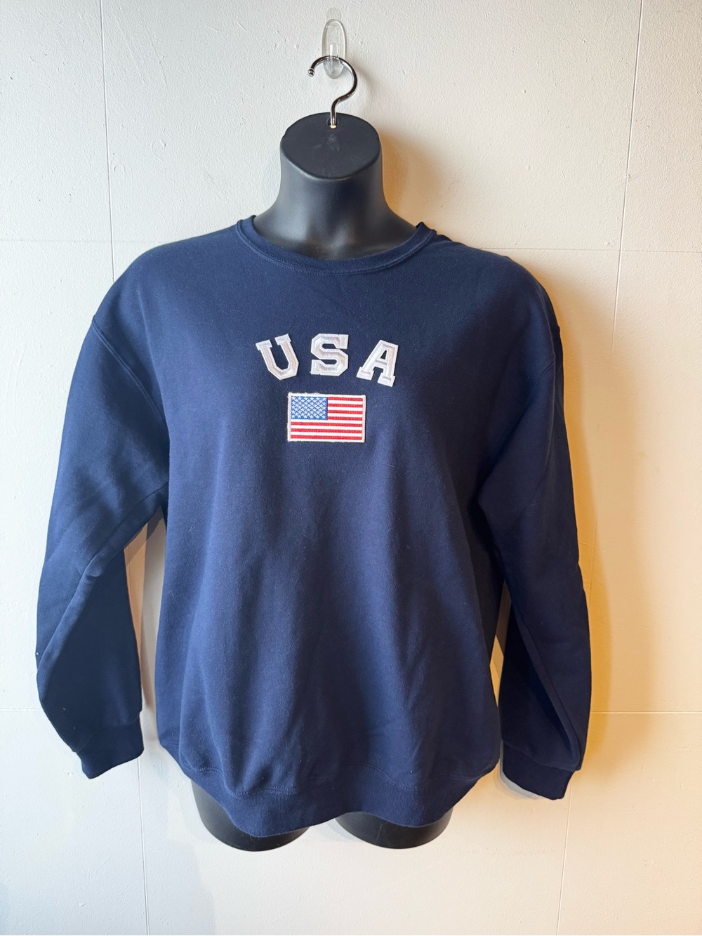USA Flag Navy Crewneck Sweatshirt